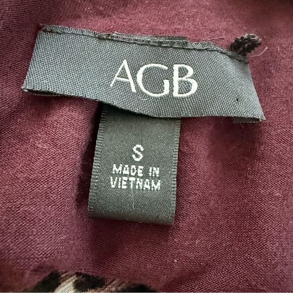 AGB Floral Chiffon With Overlay Blouse size Small - Picture 4 of 8